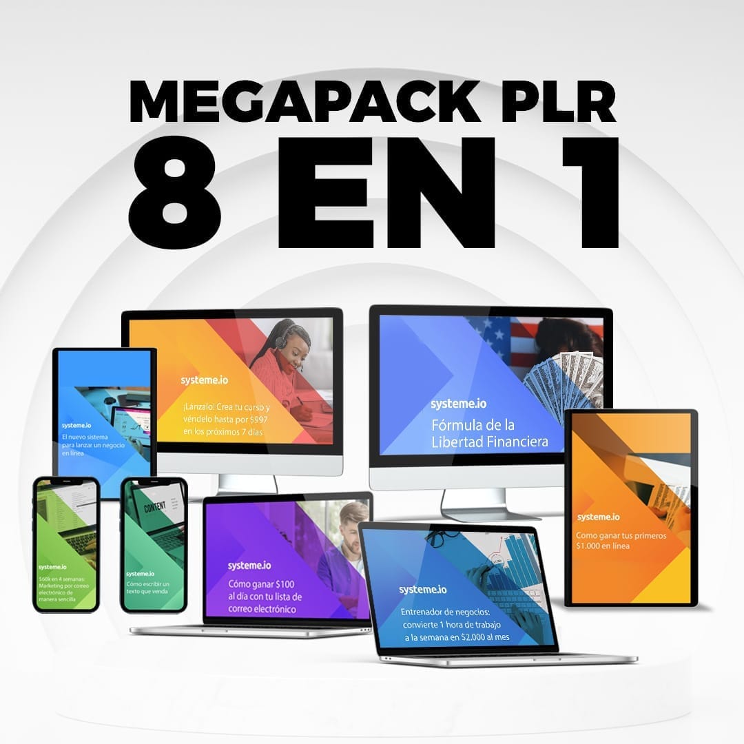 Vende 8 cursos PLR 
