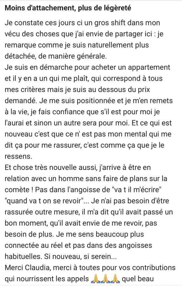 Témoignage participante HOME