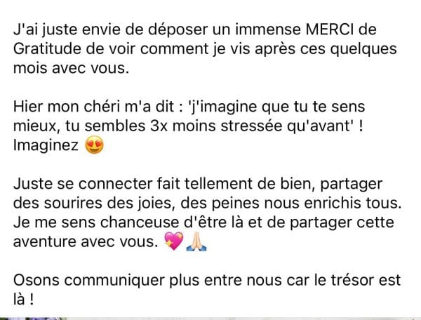 Témoignage participante HOME