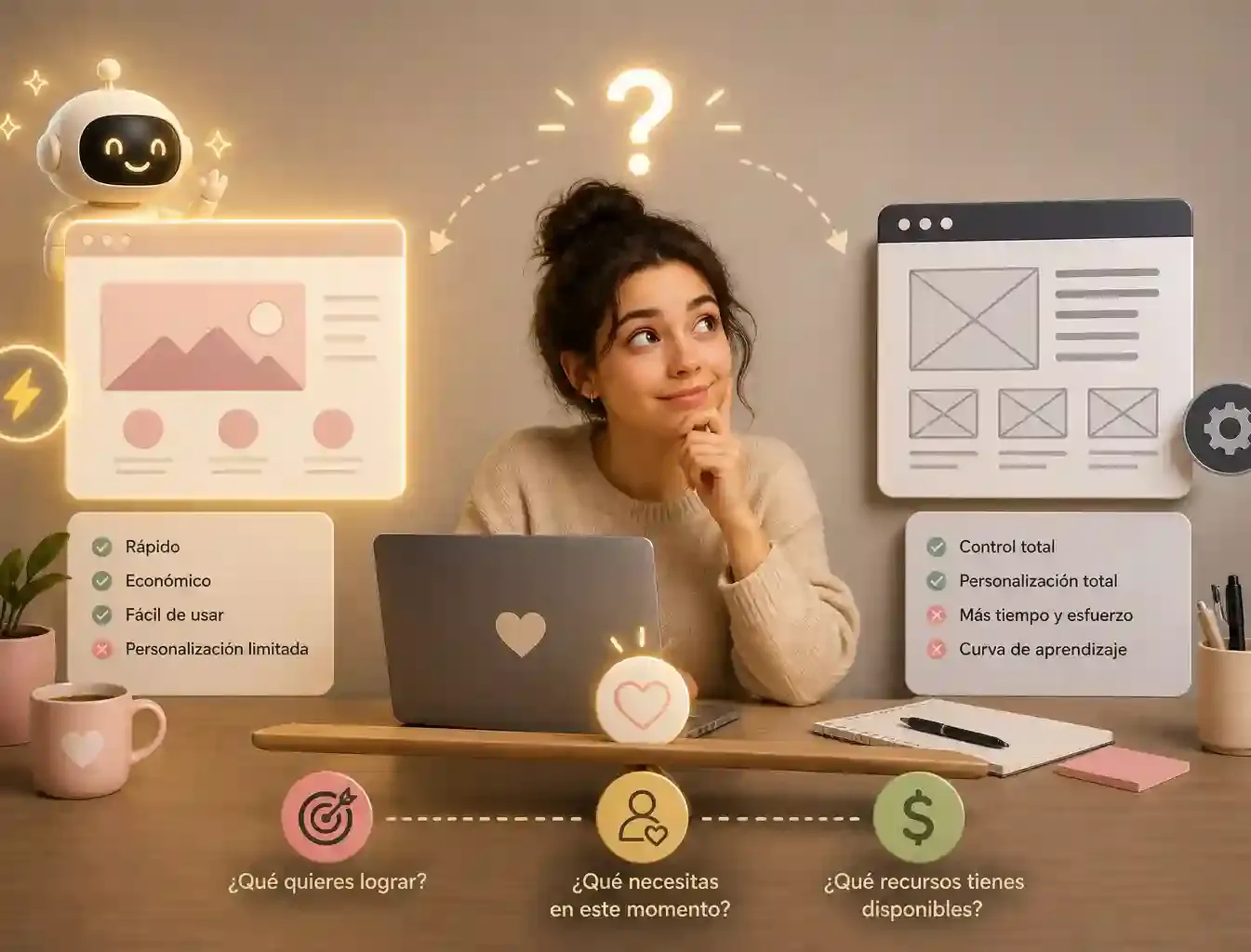 Crear páginas web con inteligencia artificial vs hacerlo manualmente en un negocio digital