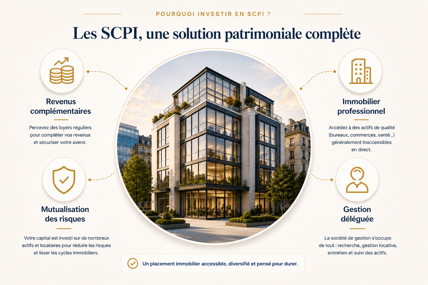Explication pédagogique des avantages possibles d'une SCPI