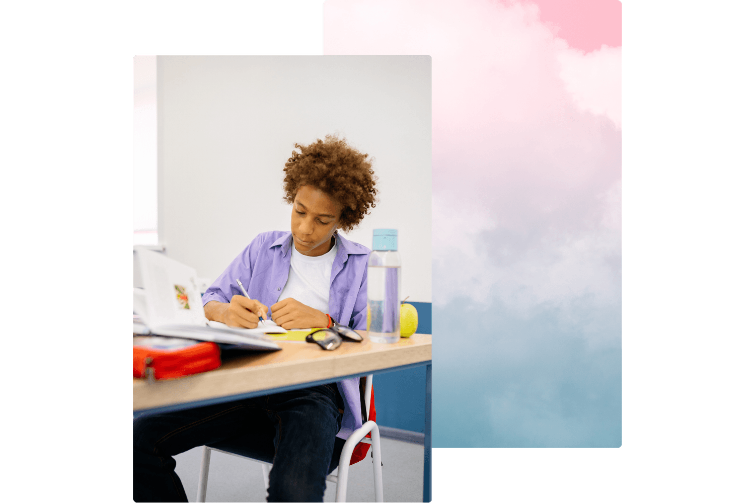 Students practicing mindfulness