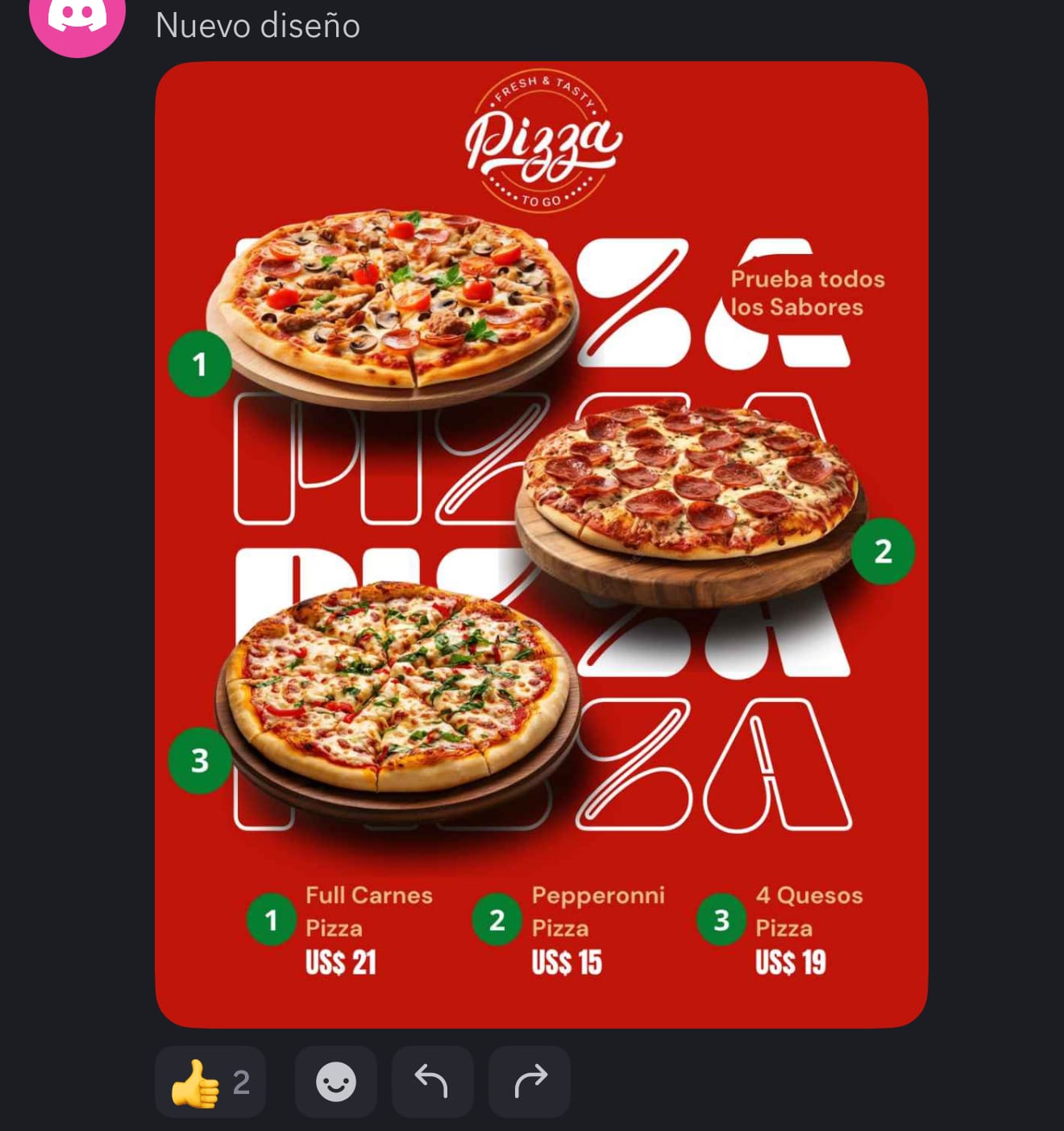 Diseño de alumno - pizza