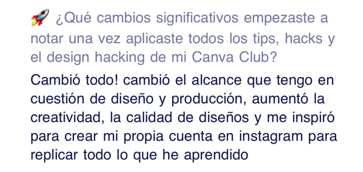 Testimonio Canva Club - cambió todo