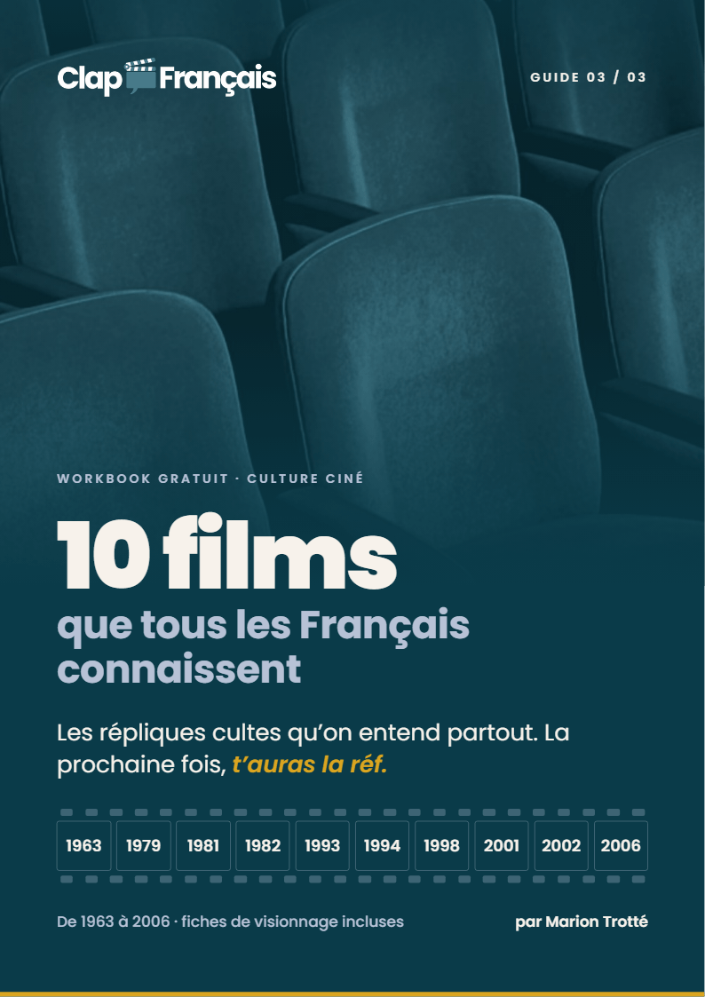 Couverture du workbook 10 films français que tous les Français connaissent