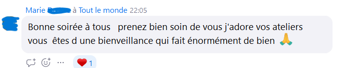 Retour participant