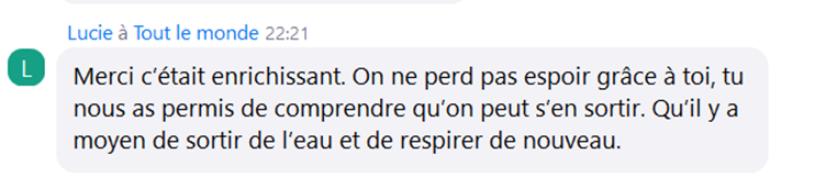 Retour participant