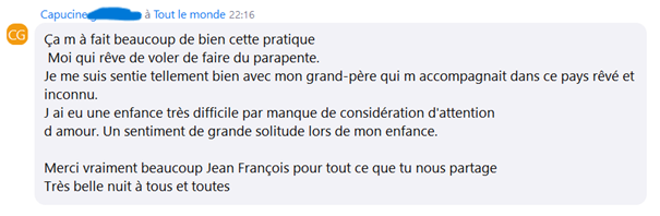 Retour participant