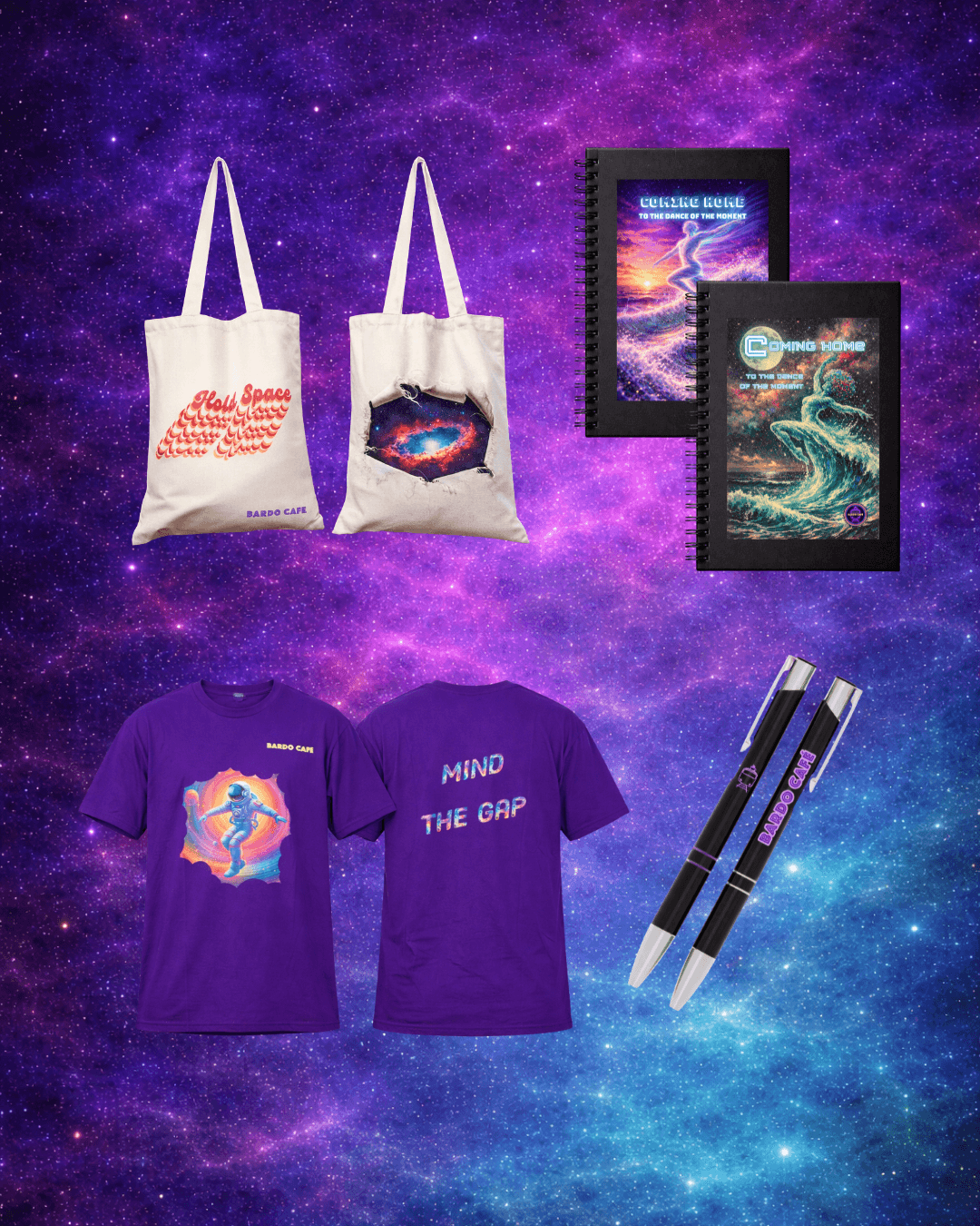Tote, Notebooks, Pen and T