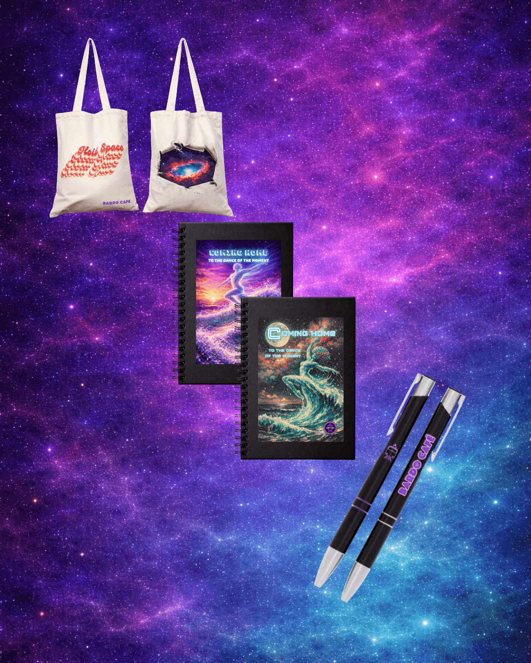 Tote, Notebooks and Pen