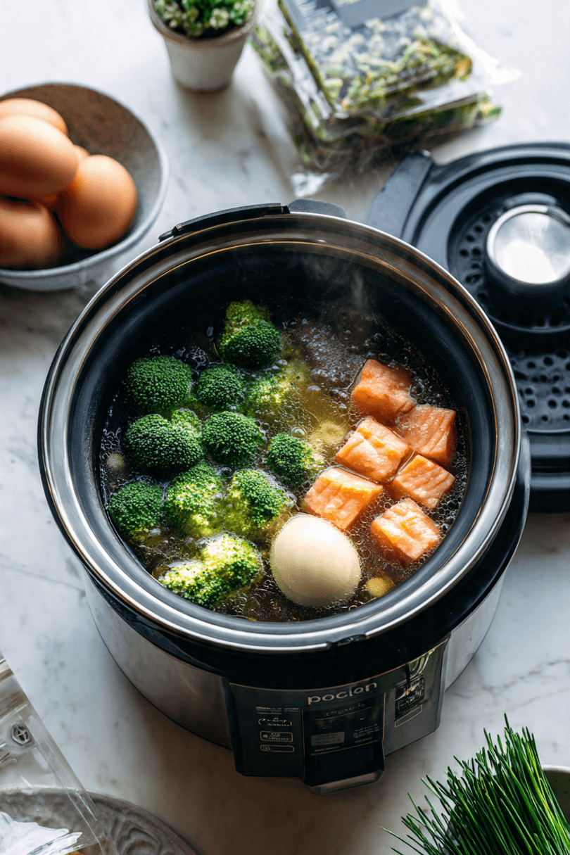 Mini‑Reiskocher mit SpätzleCup‑Zutaten, ideal zum Kochen ohne Herd.