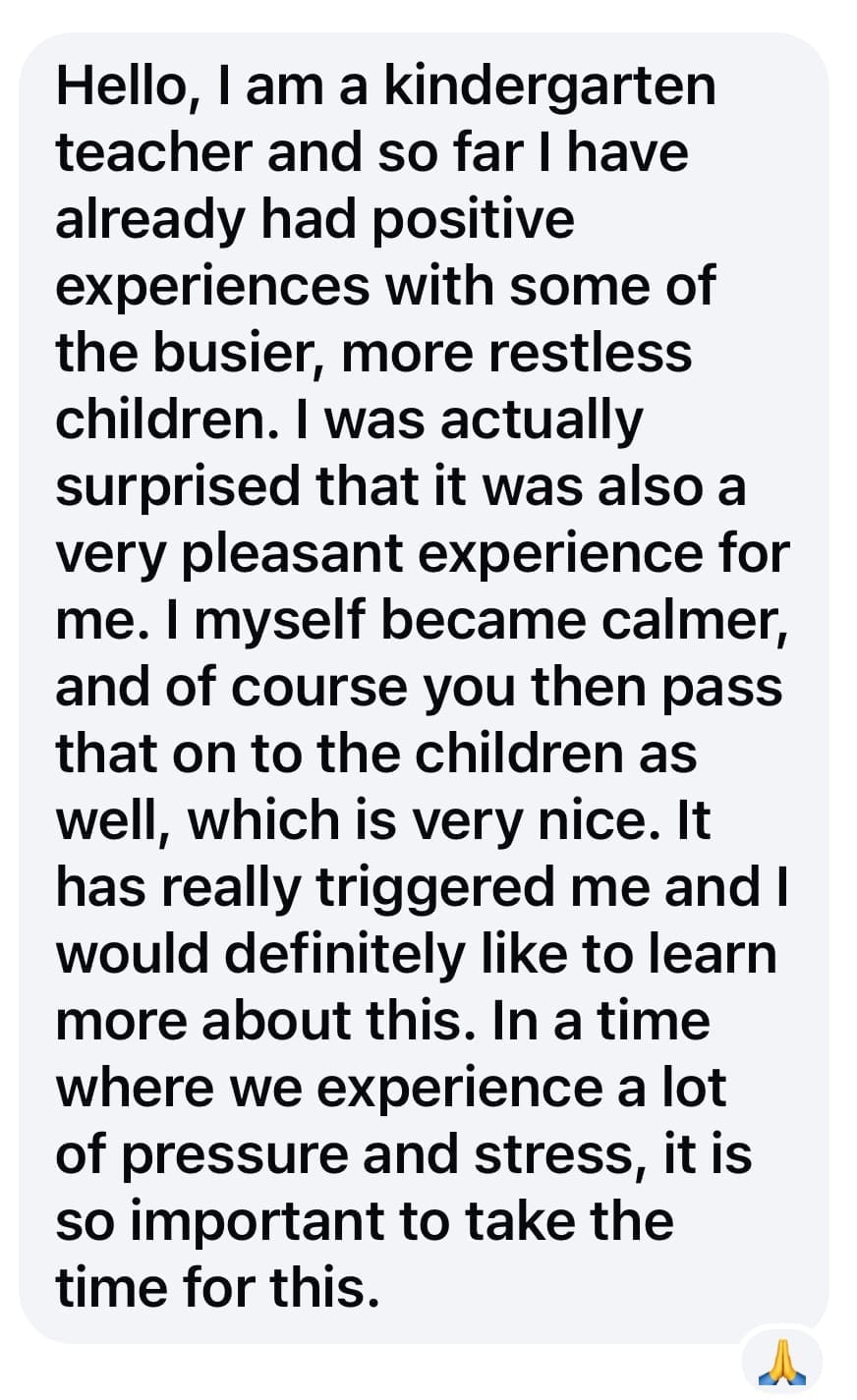 screenshot of testimonial to the confidence care strategies course