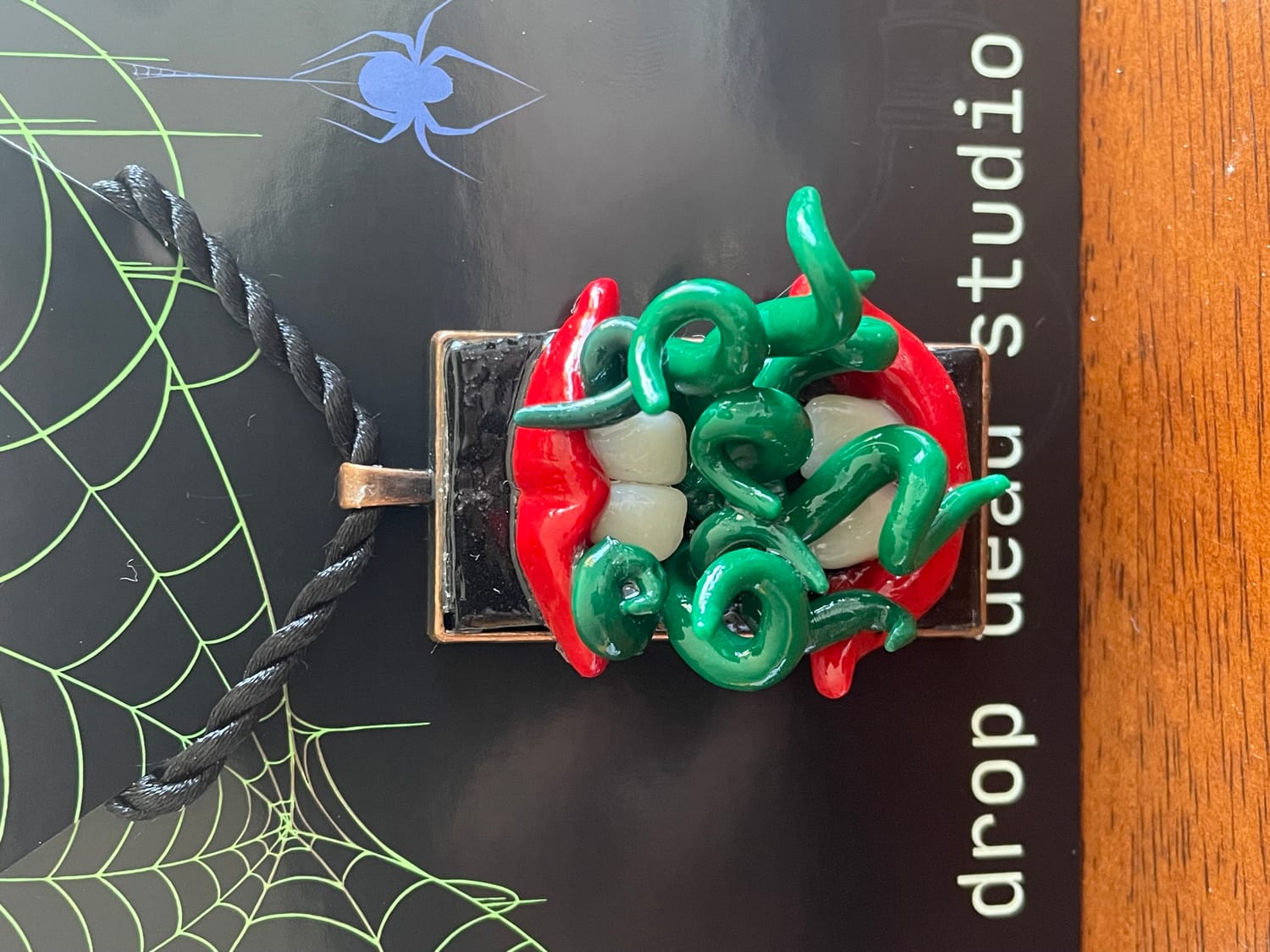 Handmade polymer clay necklace