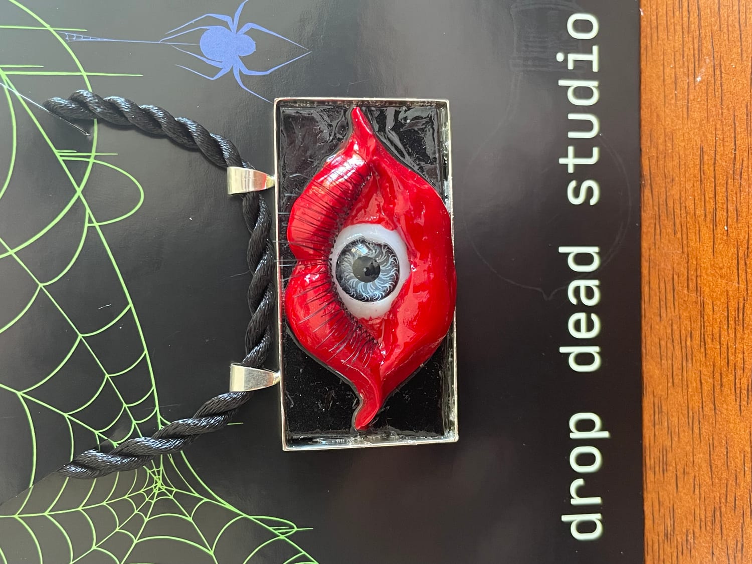 Handmade polymer clay necklace