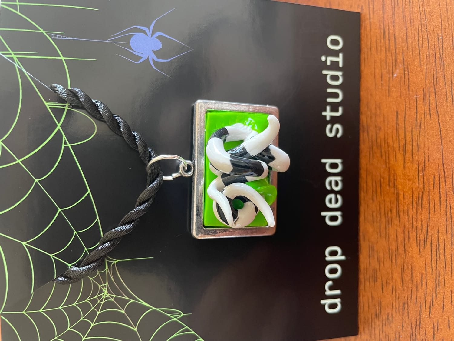 Handmade polymer clay necklace