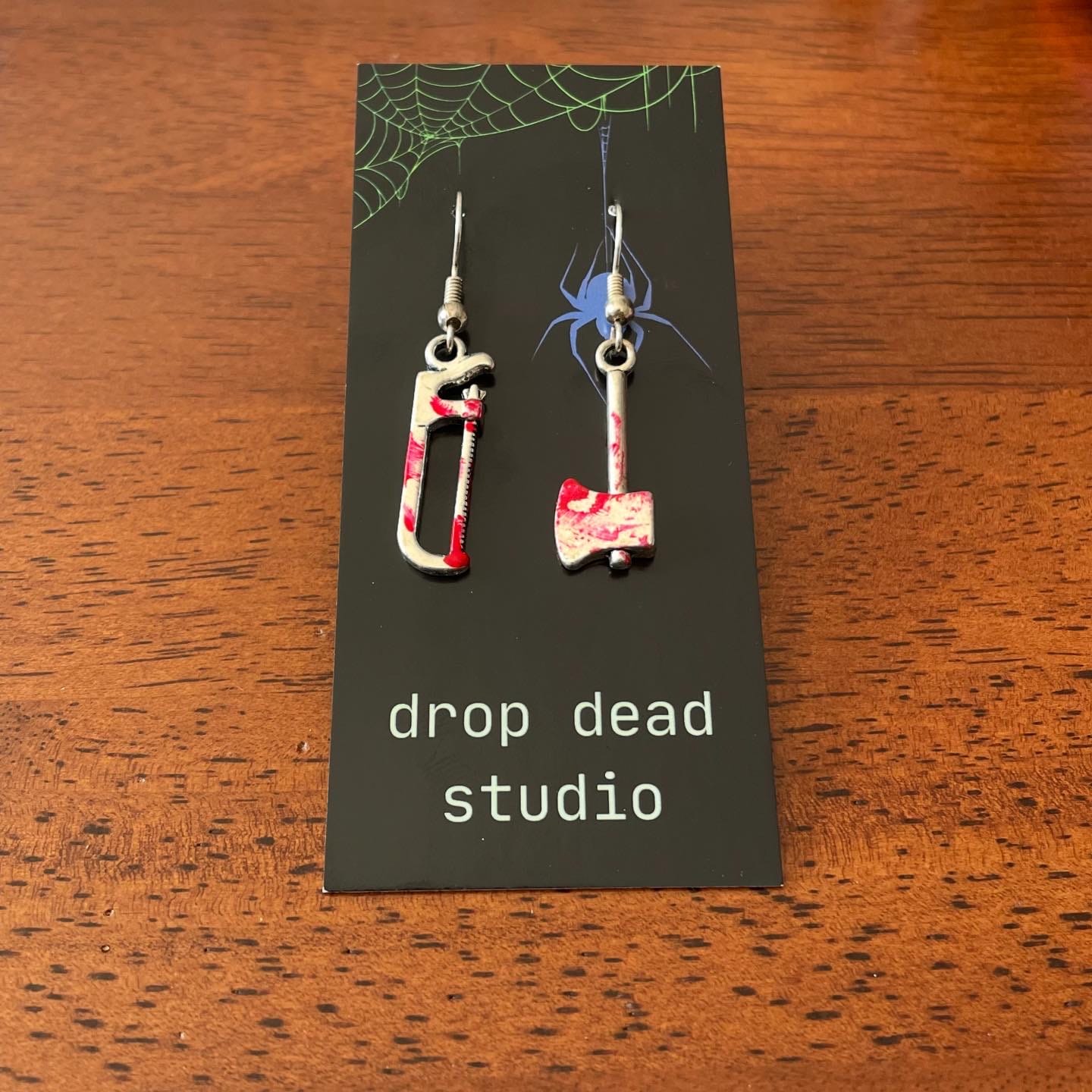 Fake Bloody Tool Earrings