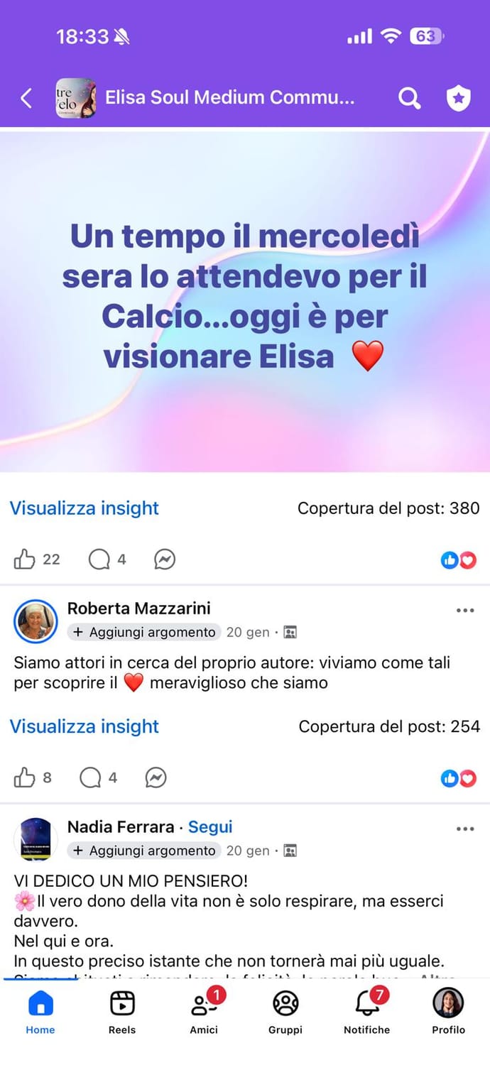 Gruppo Facebook - schermata 1