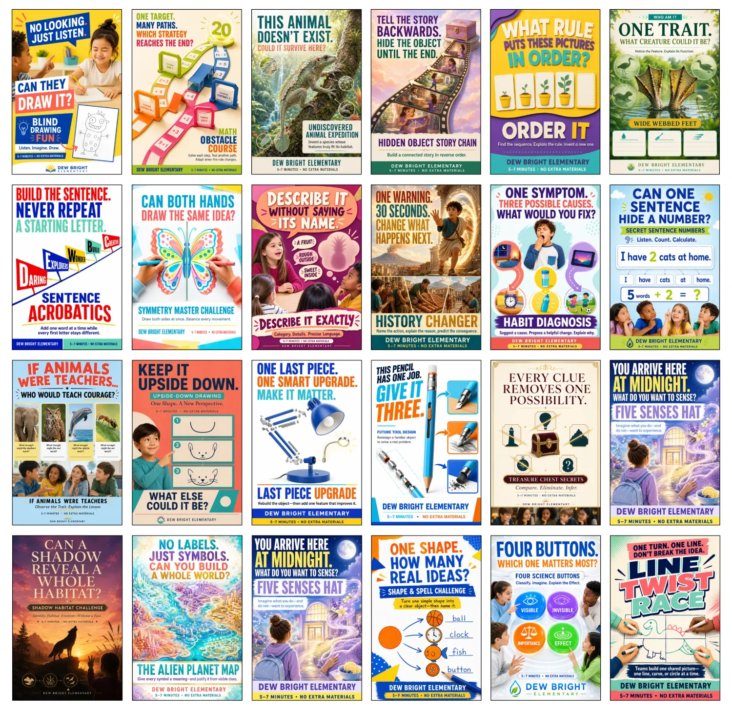 90 dew bright elementary activities