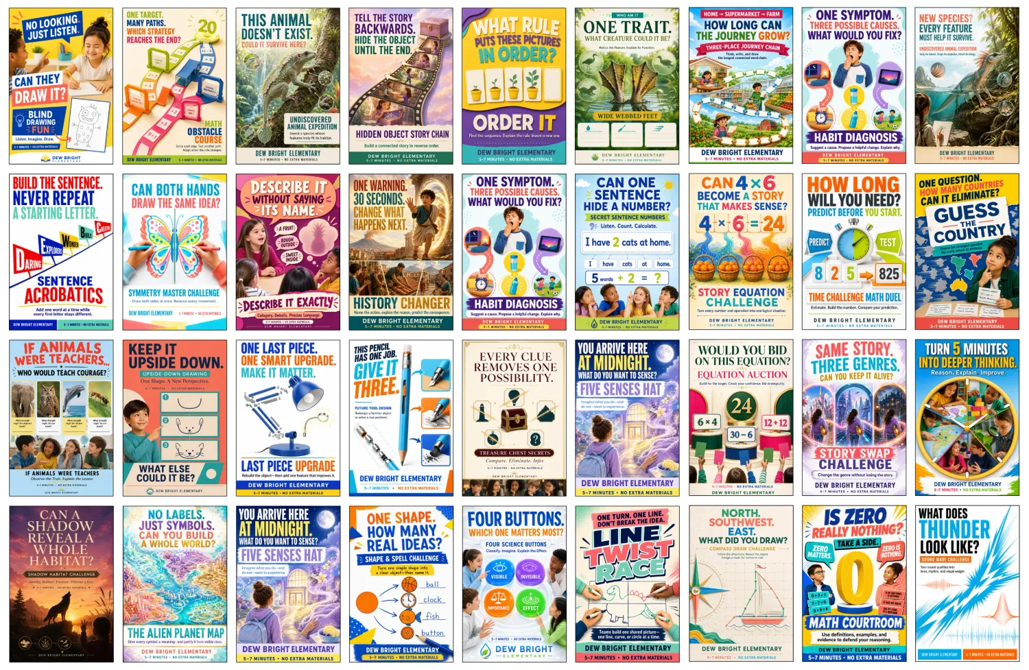 90 dew bright elementary activities