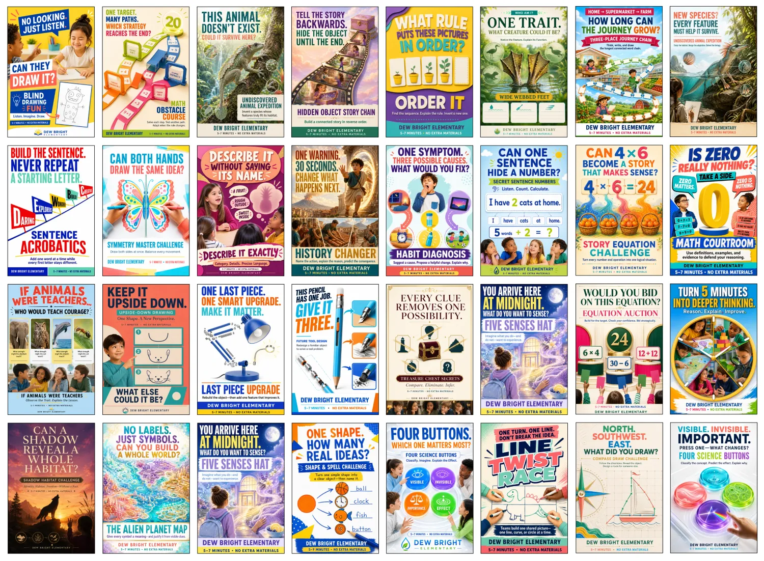 90 dew bright elementary activities