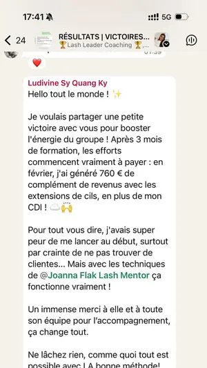 Message de Ludivine