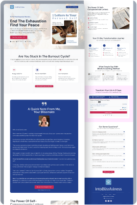 Anna Into Blissfulness Landing Page