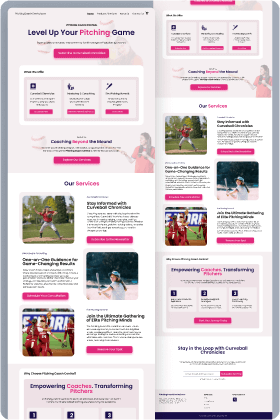Pitching Coach Landing Page