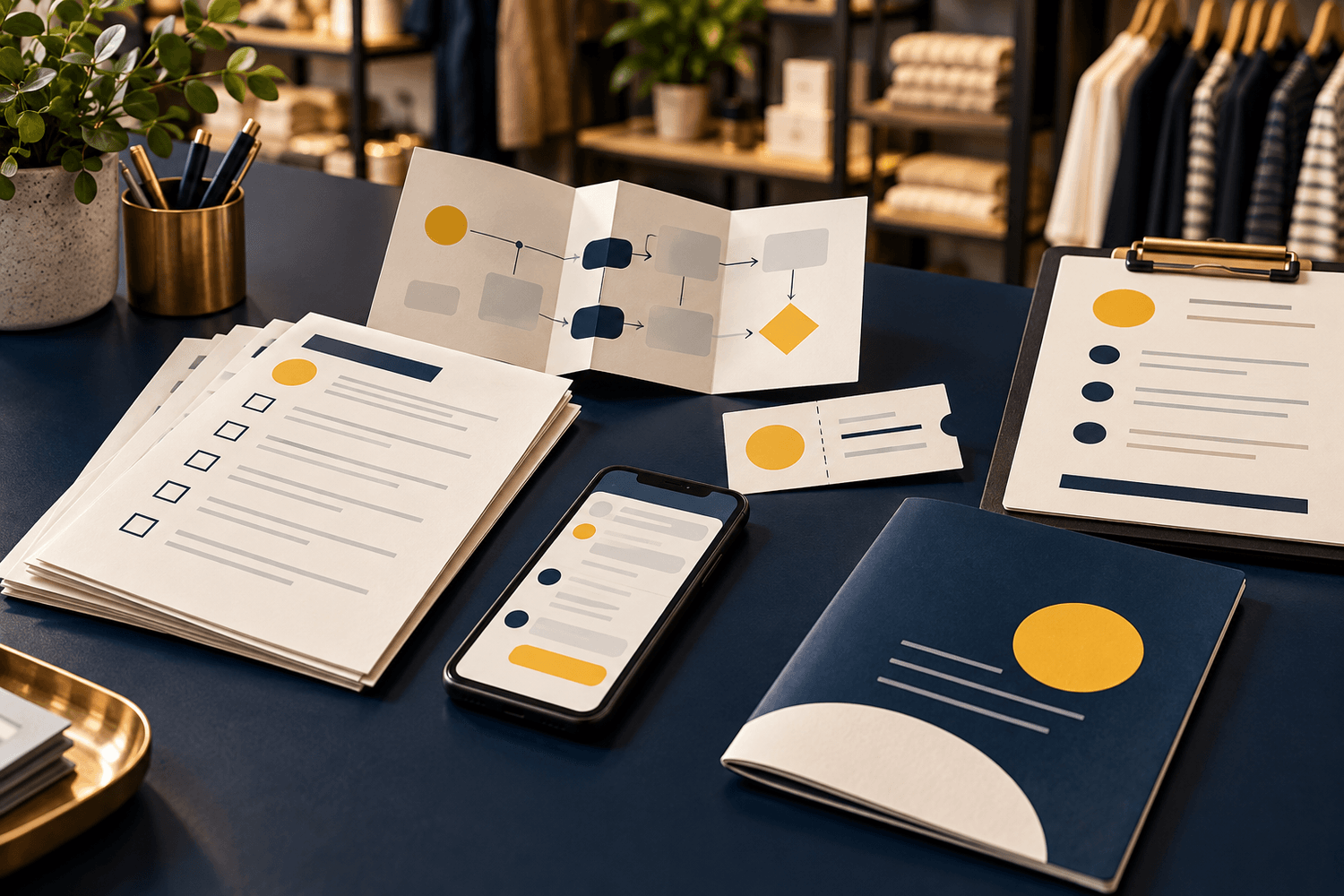 Checklist, mappa di processo e materiali operativi per il retail
