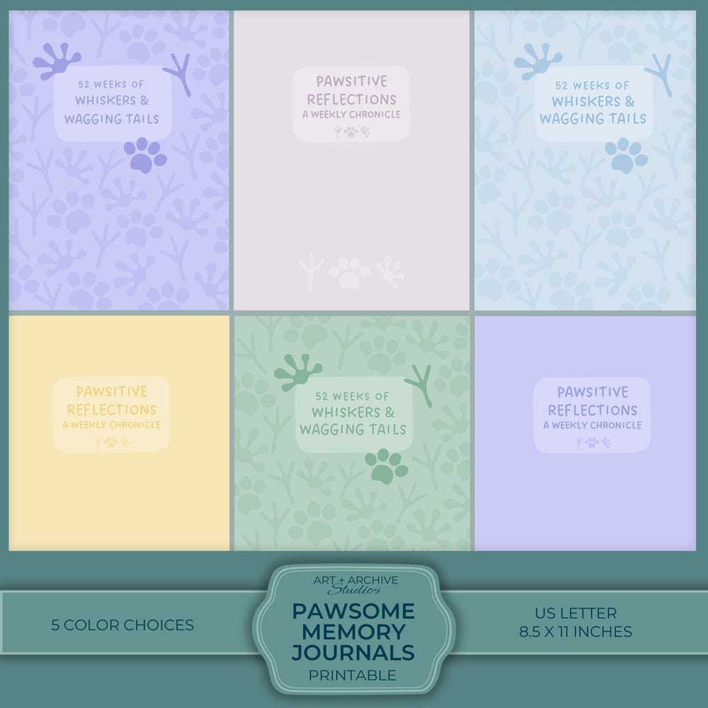 Fur Baby Memory Book Prompted Journal Pages and Blank Photo and Note Pages
