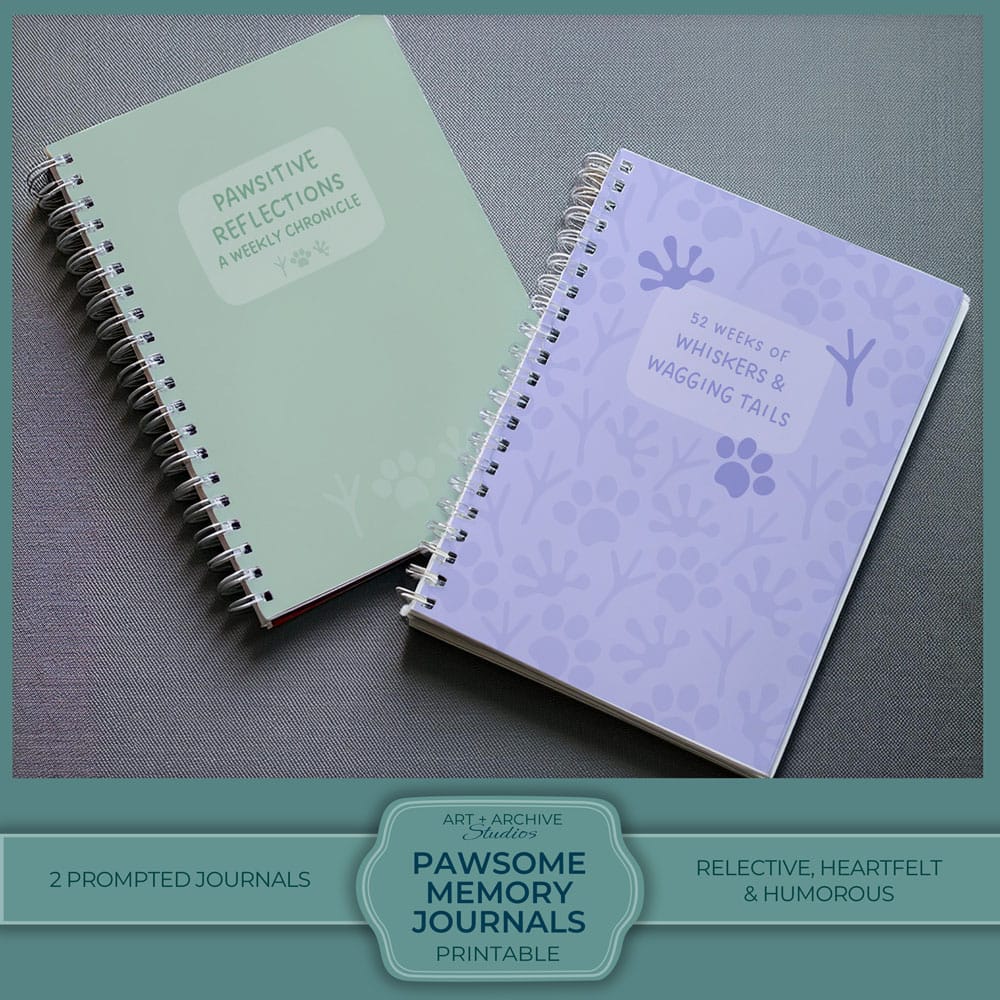 Fur Baby Memory Book Prompted Journal Pages and Blank Photo and Note Pages