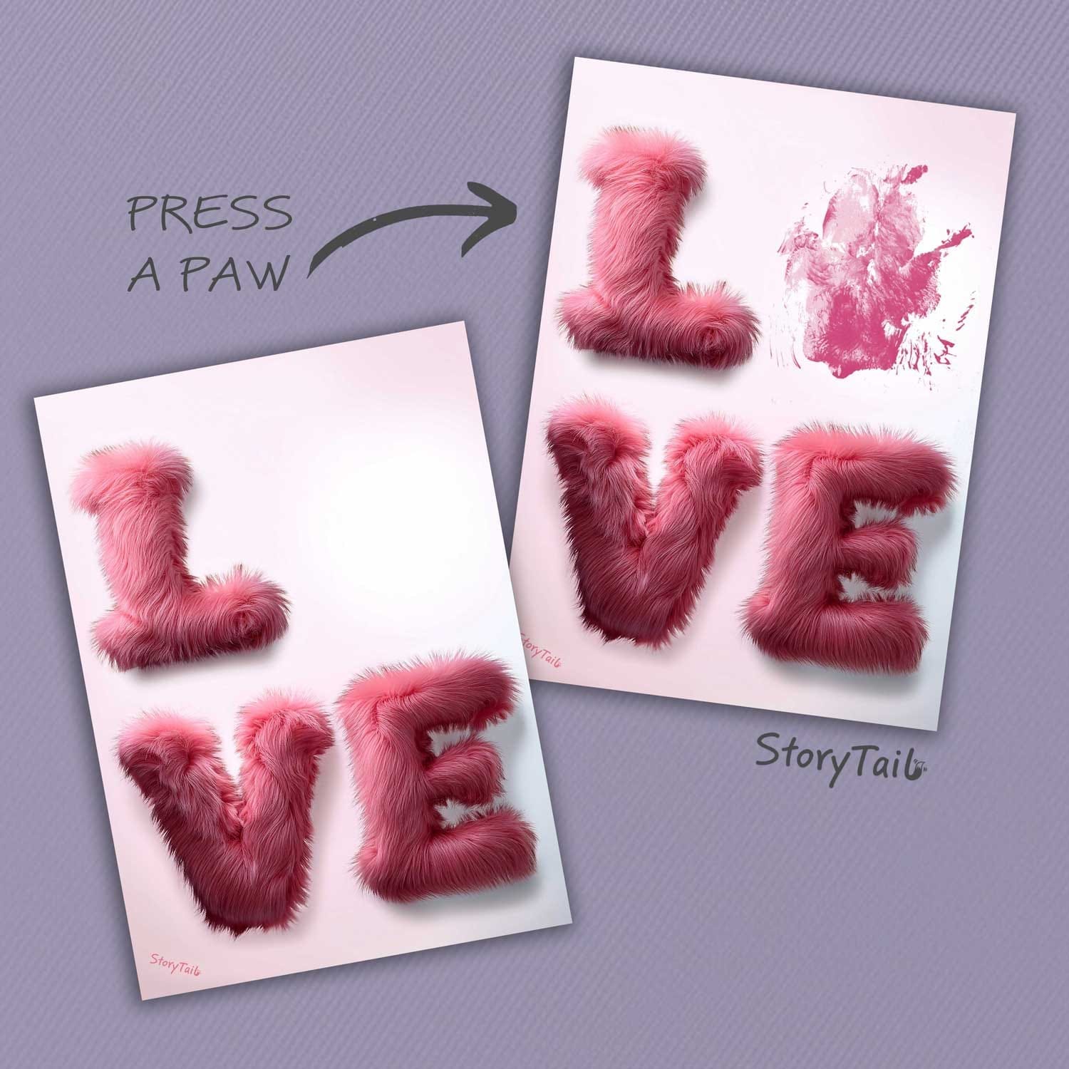 Pawsome Memories Autumn Woodland Mushroom Pet Paw Print Wall Art by StoryTail