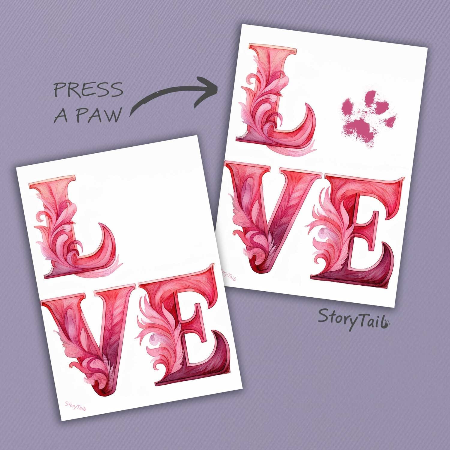 Pawsome Memories Autumn Woodland Animal Trio Pet Paw Print Wall Art by StoryTail