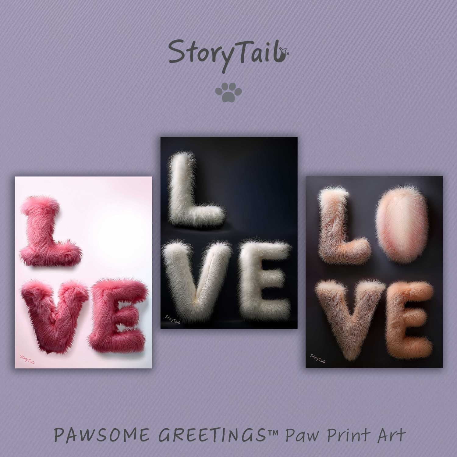 Pawsome Greetings fall winter paw print card templates