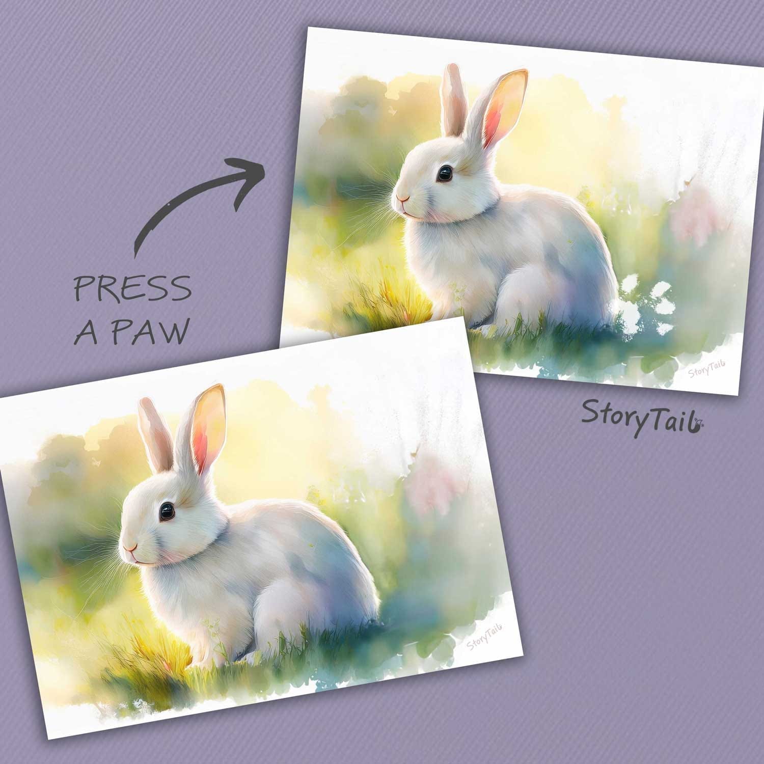 Pawsome Greetings paw print card Easter bunny tail template
