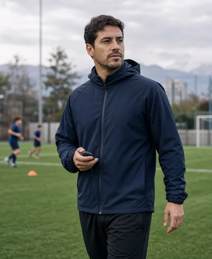 Matías Rojas, preparador físico ficticio en una cancha