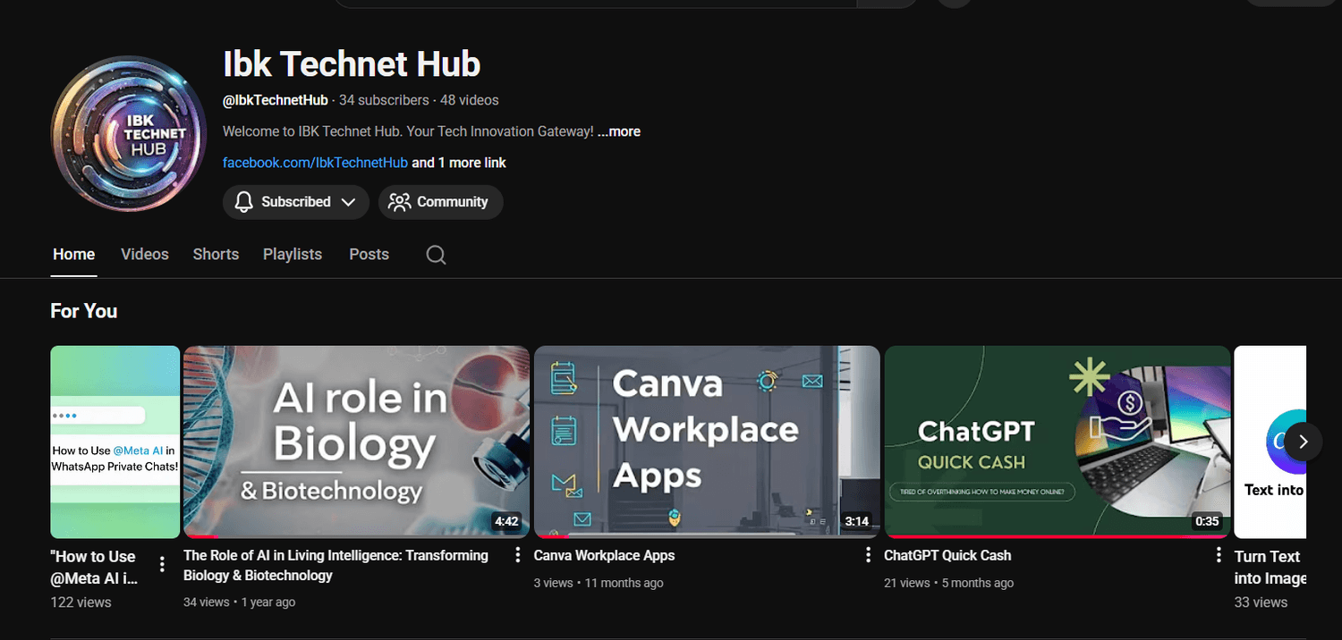 Ibk Technet Hub YouTube Channel 