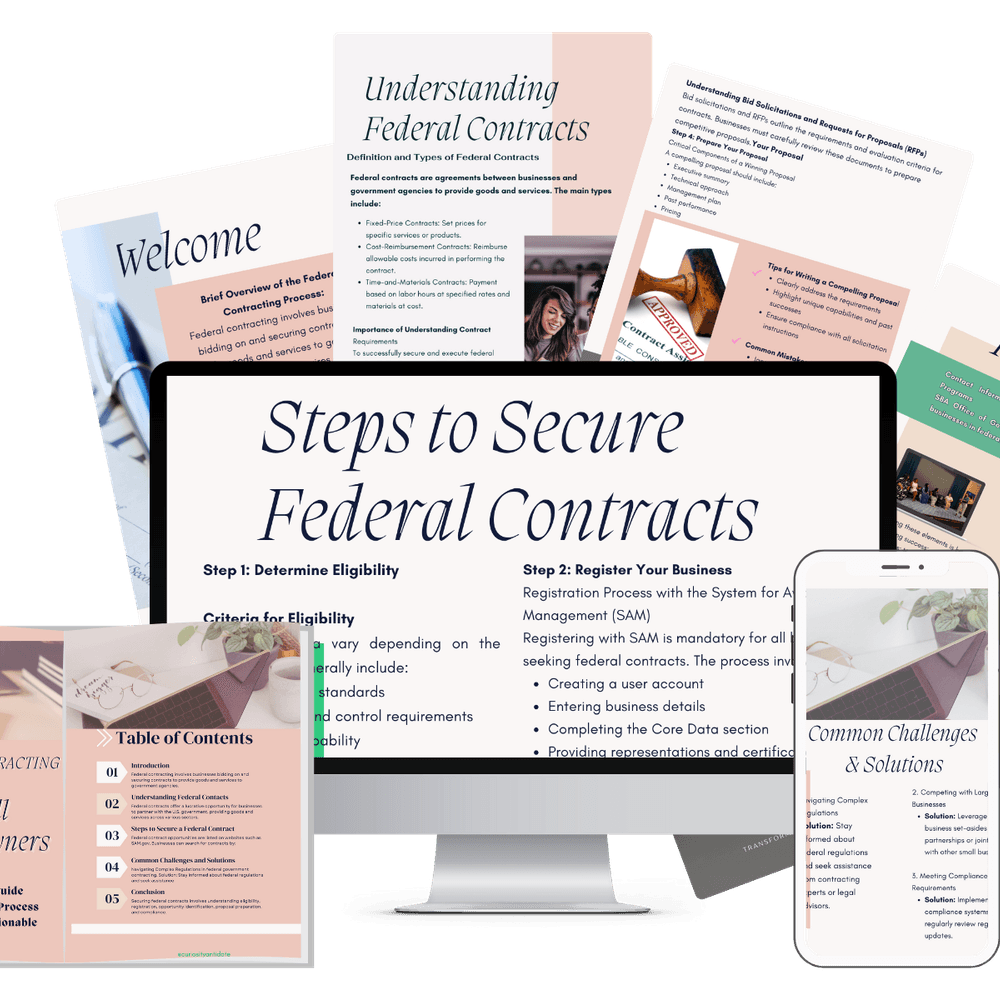 FREE Federal Government CONTRACTING  GUIDE