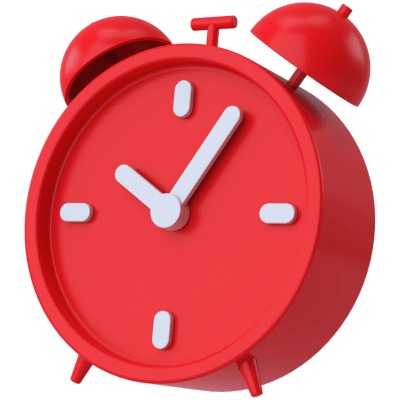 Reloj rojo que señala que hay tiempo limitado para esta oferta