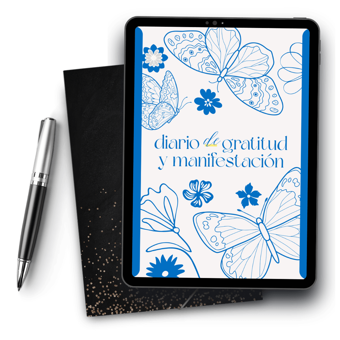 Mockup del Diario de Gratitud y Manifestación
