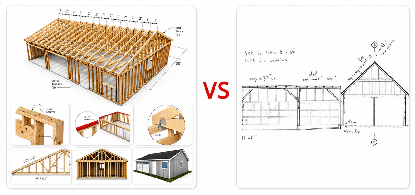 CAD vs hand-drawn plans comparison