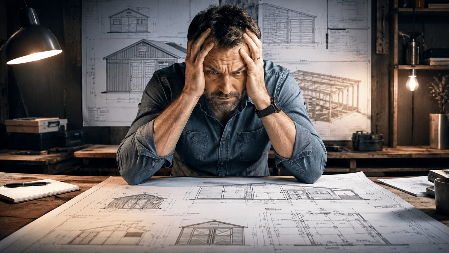Builder confused with shed plans