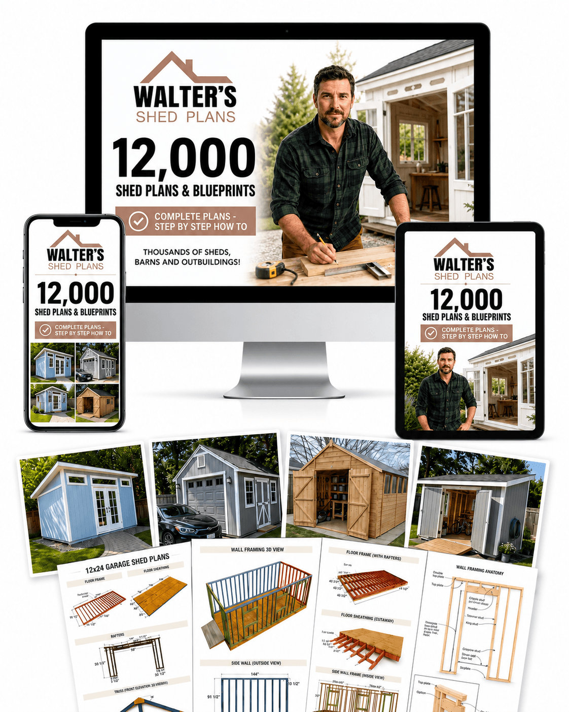 Walter's Perfect Shed Plans Collection mockup