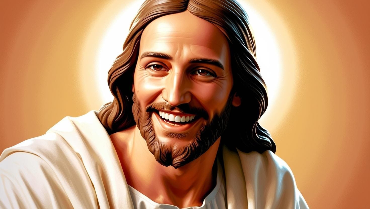 alt="Jésus souriant"
