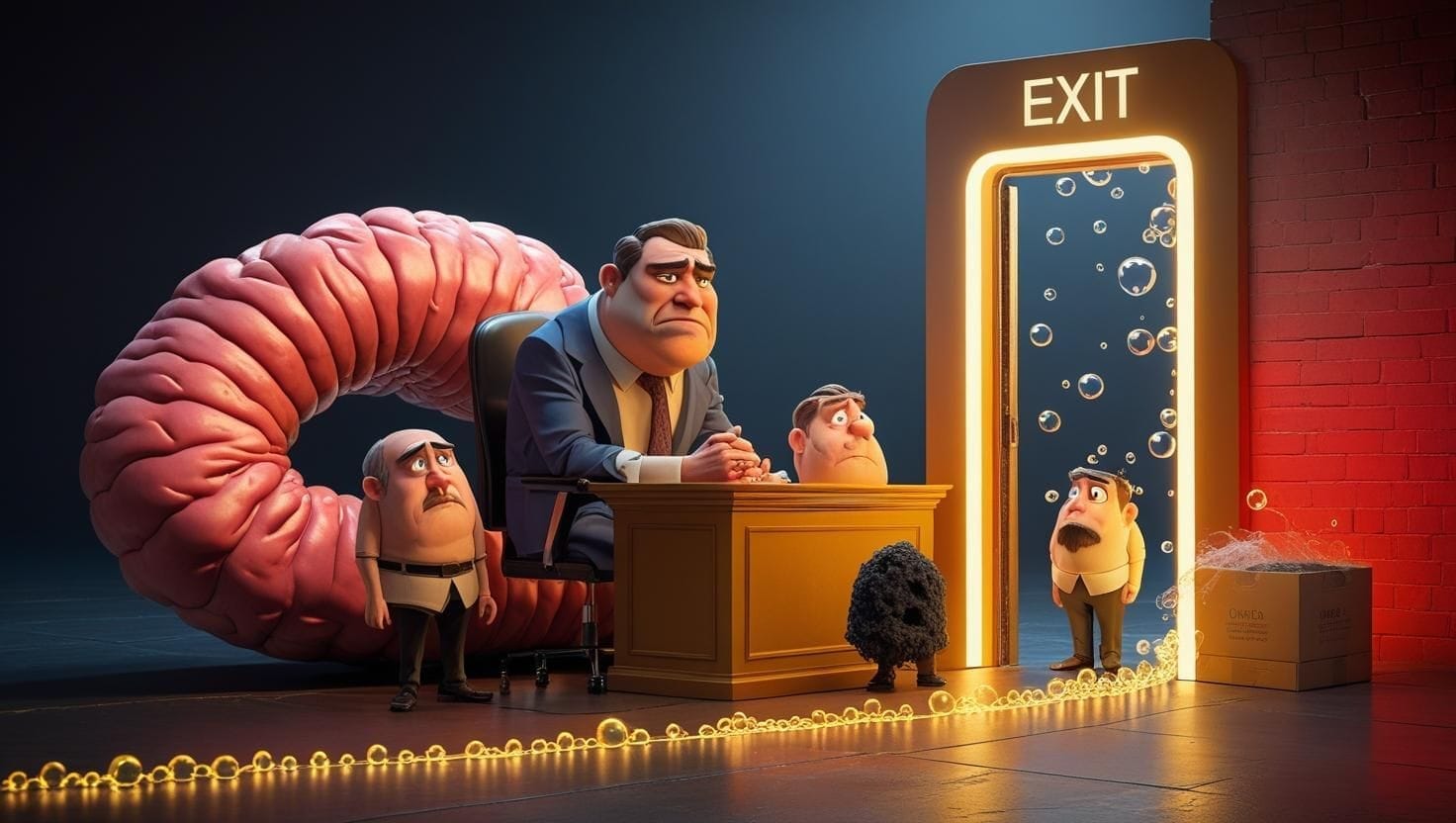 alt="Quand ça va mal dans la tête, le Gros Intestin trinque."