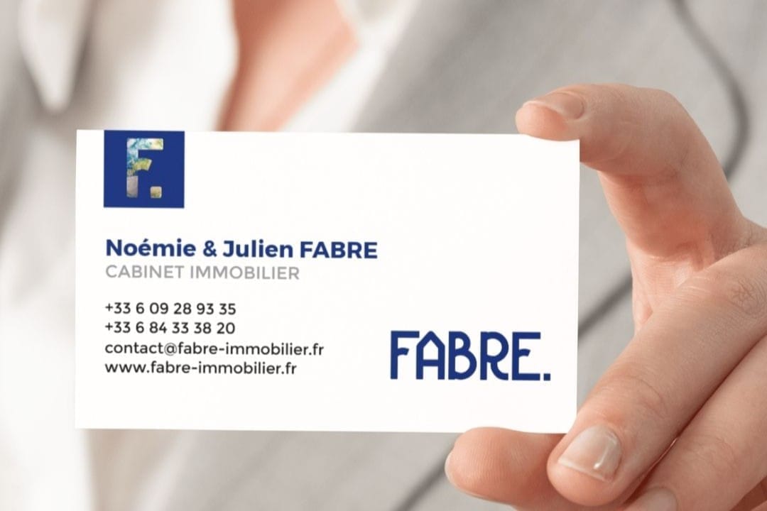 carte de visite agence immobilière fabre immobilier Creuse