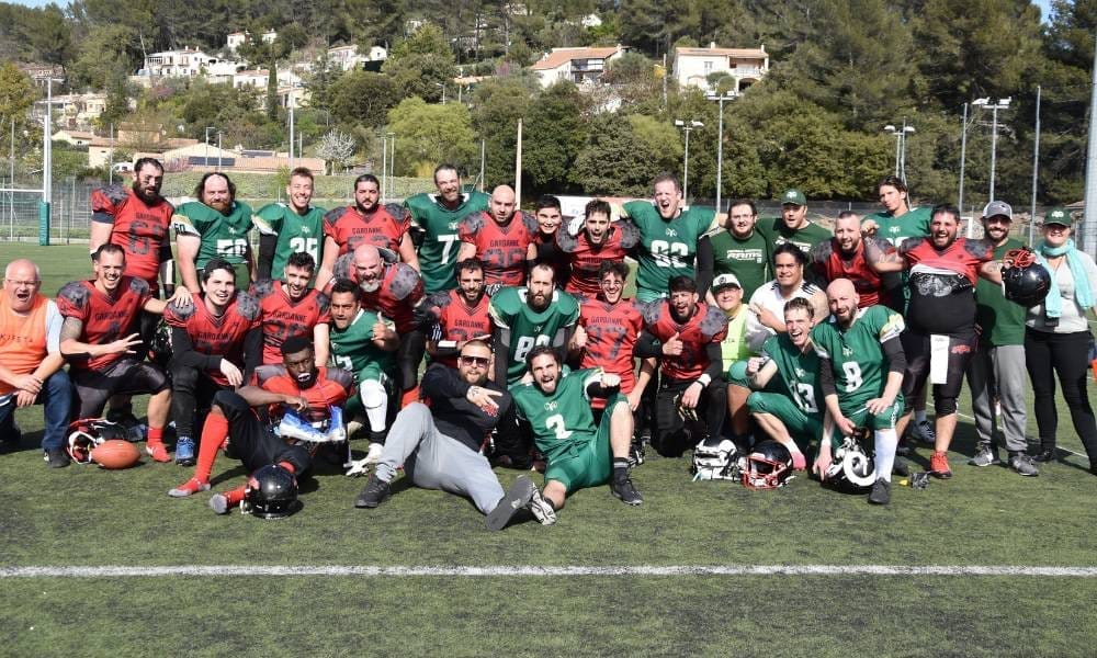 Foot US Vidauban, joueurs RAMS du Var, sport de contact progressif et encadré.