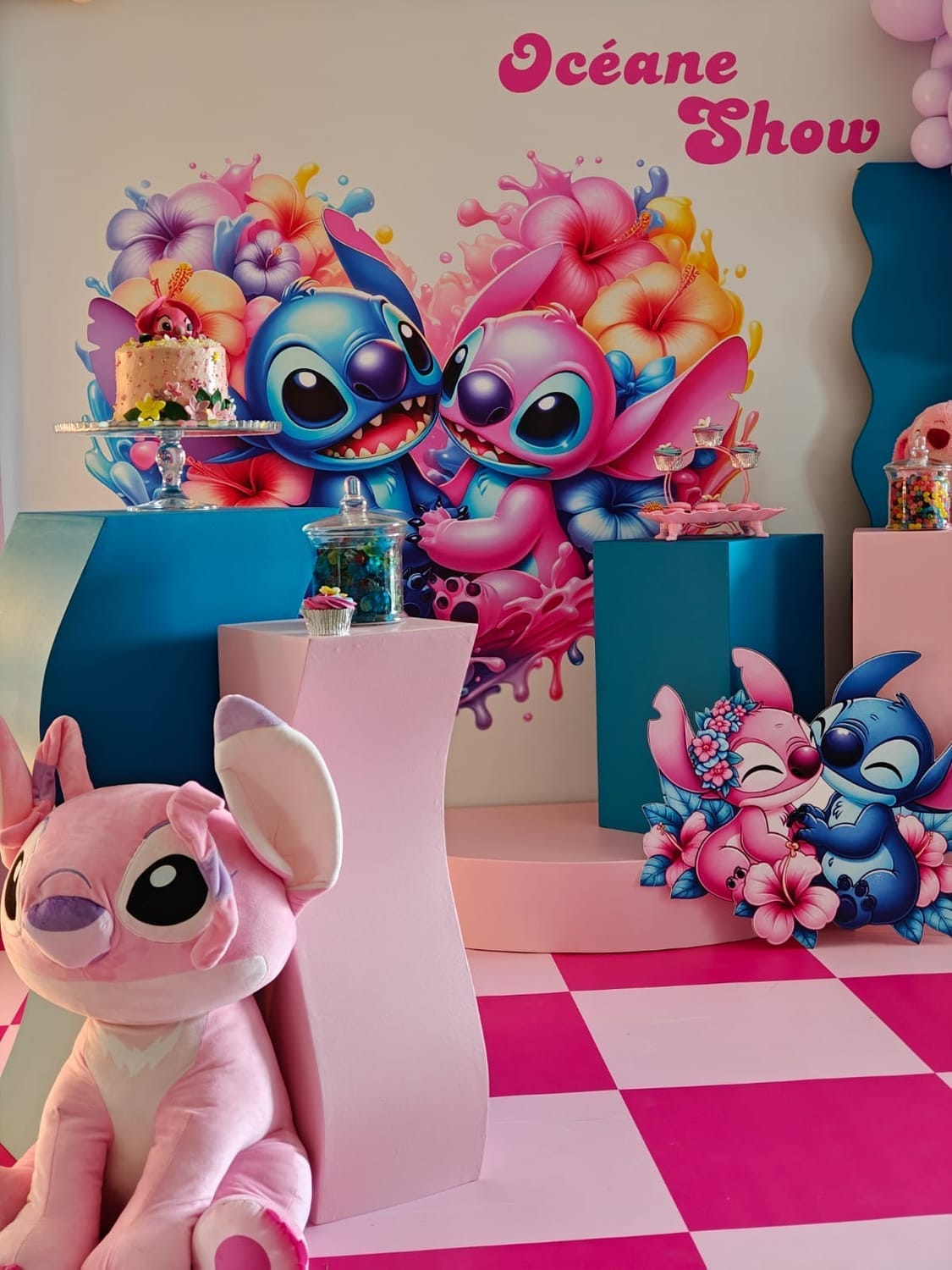 Décoration Anniversaire Stitch et Angel — ambiance Aloha