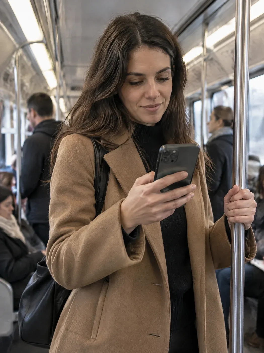 Il manuale sul telefono, in metropolitana