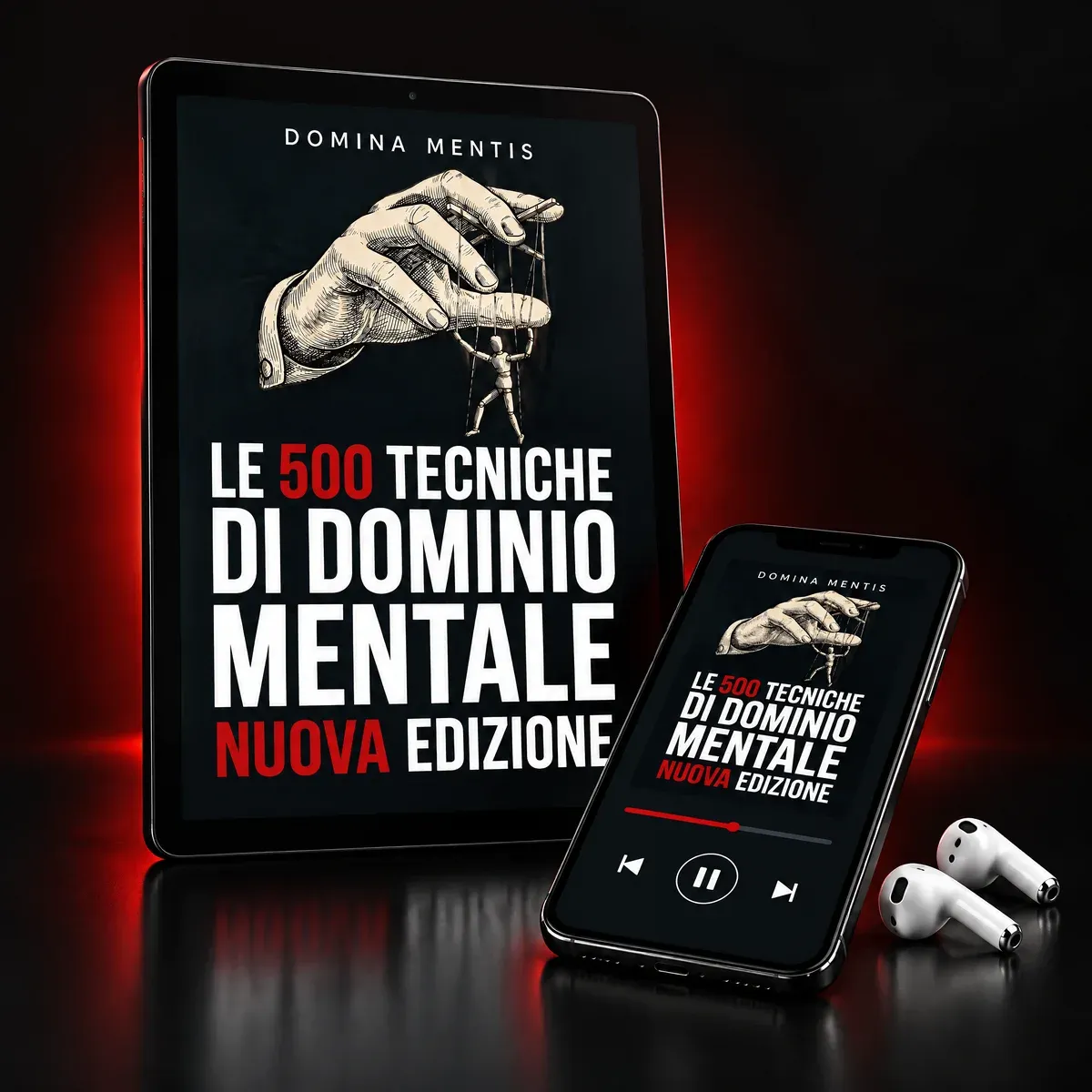 Le 500 Tecniche Edizione 2027 sul tablet e l'audiolibro sul telefono