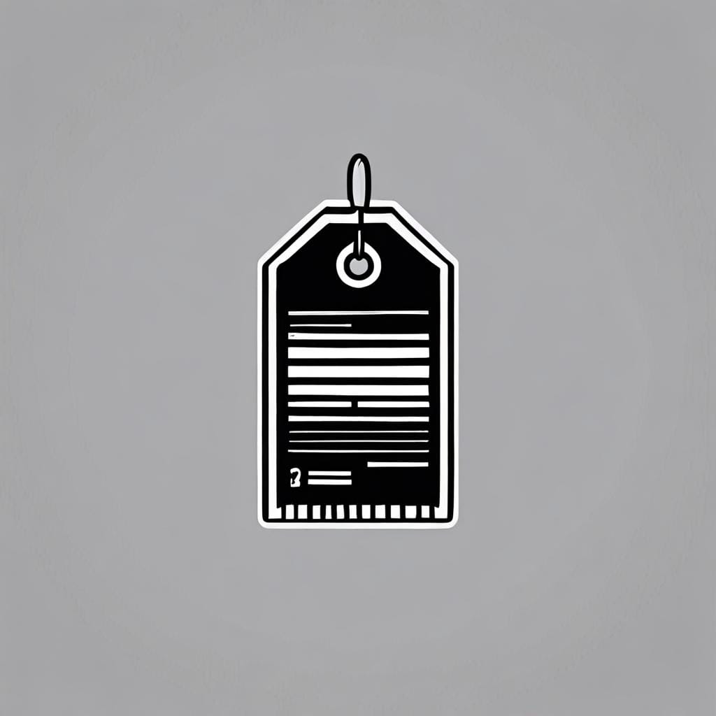 price tag